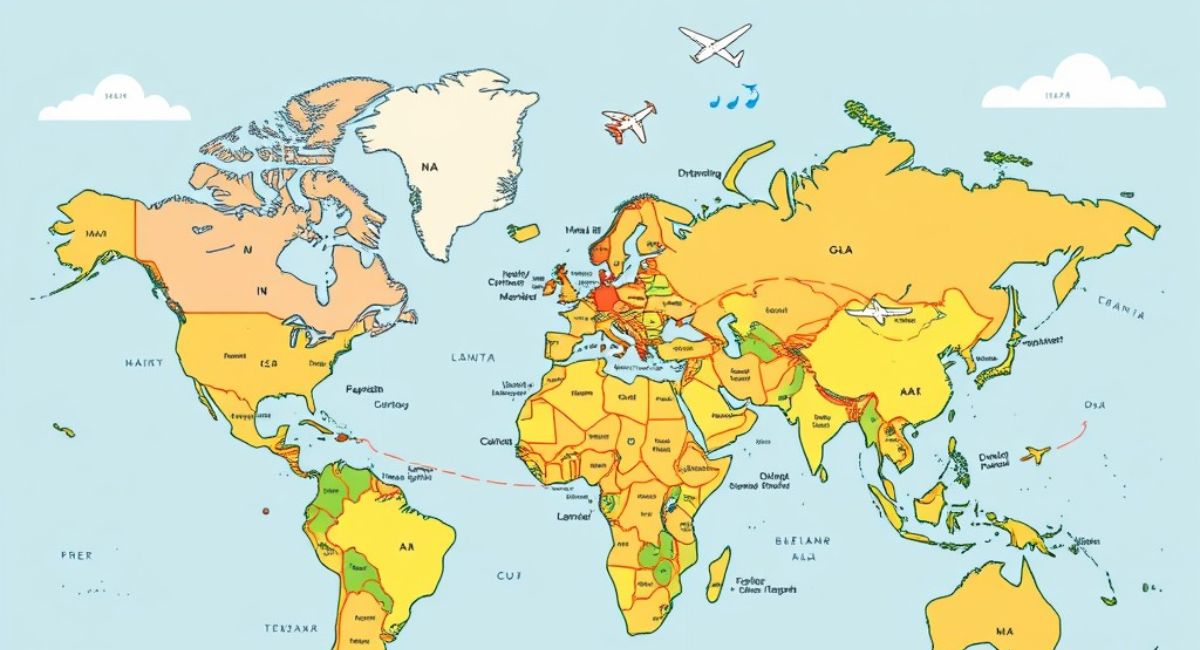 World map, airport & Airplane (2)