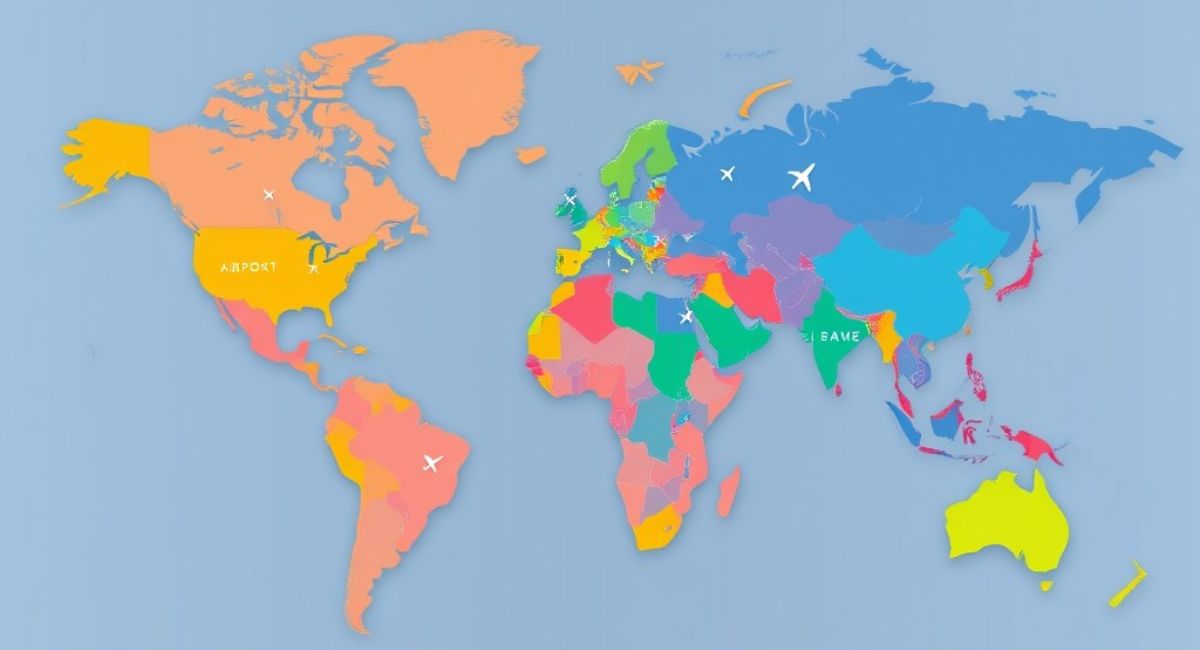 World map, airport & Airplane (8)