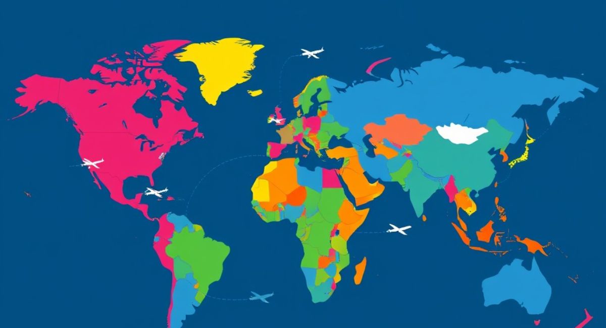 World map, airport & Airplane (9)